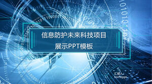 Modello ppt di presentazione del progetto tecnologico futuro di protezione delle informazioni