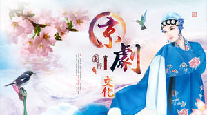 Modello PPT dell'opera mascherata dell'Opera di Pechino per la quintessenza nazionale