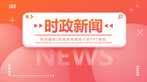 Template PPT berita politik sederhana berwarna oranye