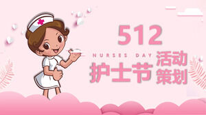 Modèle PPT pour le schéma de planification des activités de la Journée de l'infirmière rose