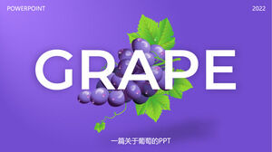 Plantilla ppt de introducción de uva morada atmosférica simple