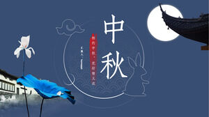 Festivalul tradițional chinezesc minim șablon ppt Festivalul de toamnă