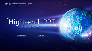 Modelos de PowerPoint de Tecnologia de Planeta Abstrato