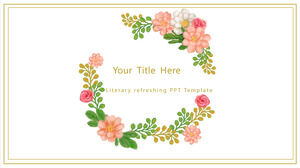 Template PPT untuk Laporan Bisnis Latar Belakang Bunga