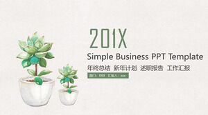Xiaoqingxin Negocio simple Plantilla de PowerPoint