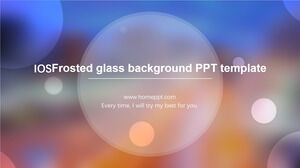 Plantilla PPT de fondo de vidrio esmerilado de IOS