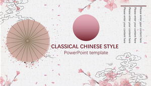 Romantische PowerPoint-Vorlagen im chinesischen Stil
