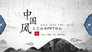 Çin tarzı sanat albümü PowerPoint sunum şablonları