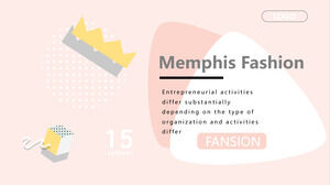 Modèles PowerPoint de style Memphis rose