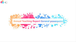 Șablon PowerPoint pentru raport de lucru cu gradient tricolor