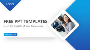 Mavi İş Stili PowerPoint Şablonları