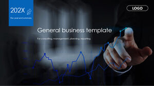 Dynamiczne niebieskie szablony PowerPoint biznesowe