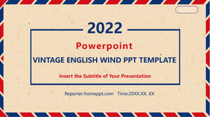 レトロな英国風 PowerPointプレゼンテーションのテンプレート