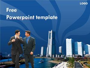 商務男士藍色PowerPoint模板