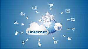 Blaue Internet-Technologie-PowerPoint-Vorlagen