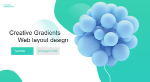 PowerPoint-Vorlagen für kreatives Design mit blauem Farbverlaufwe
