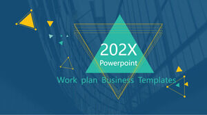 Modèle PowerPoint de plan de travail d'entreprise