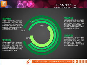 11现代简单的绿色扁平PPT图表下载