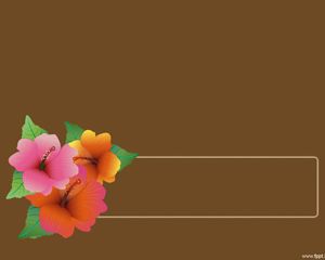 Plantilla de la flor del hibisco Powerpoint
