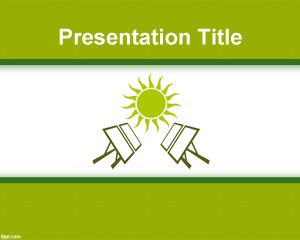 太陽能電池板的PowerPoint模板