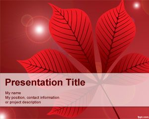 Format Red Leaf PowerPoint