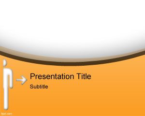 Casella arancione Modello di PowerPoint
