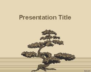 盆景树的PowerPoint模板