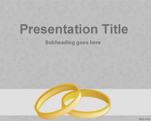 結婚指輪PowerPointのテンプレート