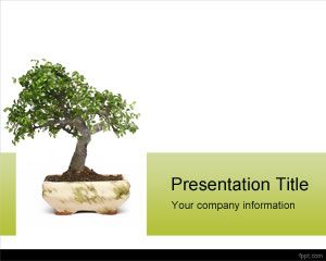 Plantilla de PowerPoint bonsai