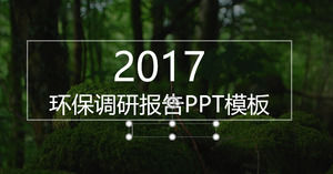 Modèle de rapport de recherche environnementale verte 2017 PPT