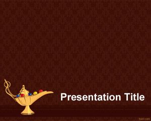 Emas Magic Lamp Theme untuk PowerPoint