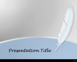 Template White Feather PowerPoint