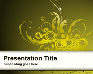 Format galben Curly Sprout PowerPoint