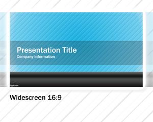 Template biru Widescreen PowerPoint