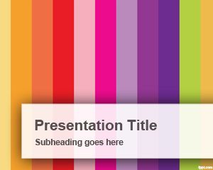 Vertical Bars Colorful PowerPoint Template