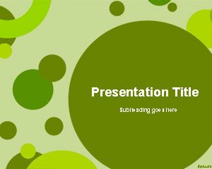 Circles Green Design Modello di presentazione per PowerPoint