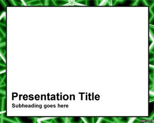 Zielone Pręty Szablon ramki PowerPoint