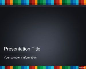 Renk Şerit PowerPoint Şablon