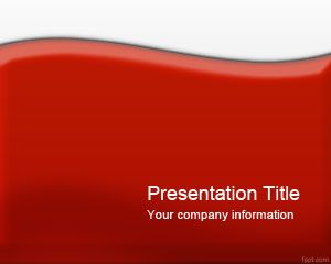 光面紅色的PowerPoint模板