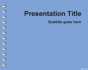 蓝色学校作业的PowerPoint模板