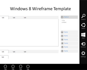 Windows 7 Wireframe Vorlage für Powerpoint