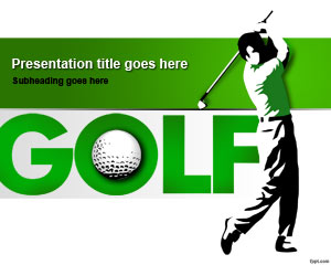 Modelo de treinamento do Golf PowerPoint