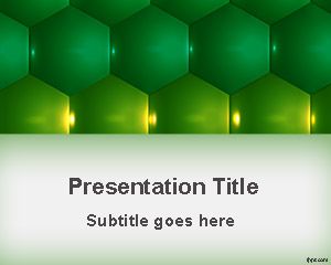 Modèle vert Hexagones PowerPoint