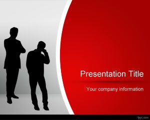 Szablon Red Biznes PowerPoint