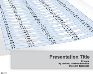 電子表格模板的PowerPoint