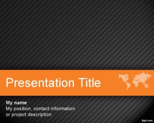 Template World arancione PowerPoint