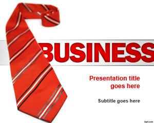 红色领带企业的PowerPoint模板