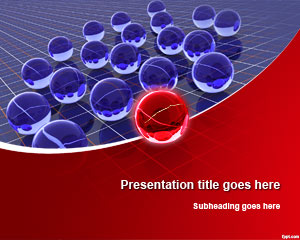3D球體領導的PowerPoint模板