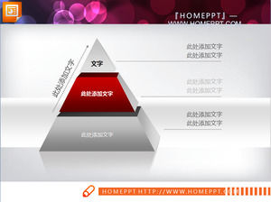 3DピラミッドPowerPointのチャートテンプレートのダウンロード