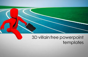 3D 악당 무료 파워 포인트 템플릿
